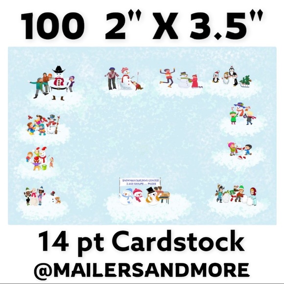 100 Snowman Contest Christmas Thank You Cards. PRICE IS FIRM - Picture 1 of 1